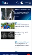 How icc-cricket.com looks like on a mobile device such as an iPhone.