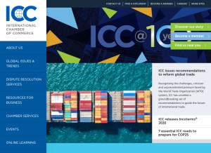 How iccwbo.org looks like on a tablet such as an iPad.
