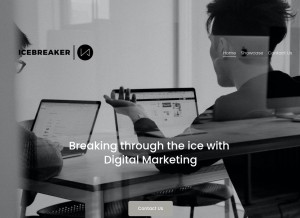 How icebreakerconcept.com looks like on a tablet such as an iPad.