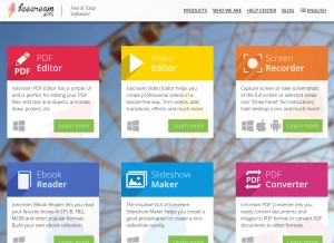 How icecreamapps.com looks like on a tablet such as an iPad.