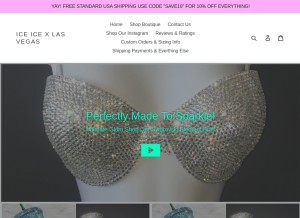 How iceicelasvegas.com looks like on a tablet such as an iPad.