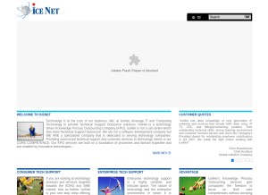 How icenet.net looks like on a tablet such as an iPad.