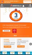 How icicibank.com looks like on a mobile device such as an iPhone.