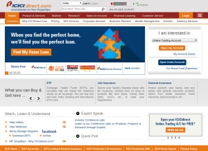 How icicidirect.com looks like on a tablet such as an iPad.