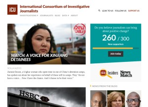 How icij.org looks like on a tablet such as an iPad.