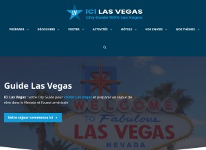 How icilasvegas.fr looks like on a tablet such as an iPad.