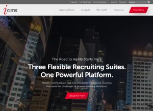 How icims.com looks like on a tablet such as an iPad.