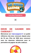 How icipourgagner.fr looks like on a mobile device such as an iPhone.