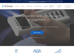 How iclicker.com looks like on a tablet such as an iPad.