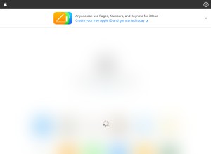 How icloud.com looks like on a tablet such as an iPad.