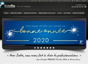 How icodia.com looks like on a tablet such as an iPad.