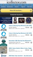 How icollector.com looks like on a mobile device such as an iPhone.