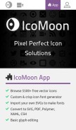 How icomoon.io looks like on a mobile device such as an iPhone.