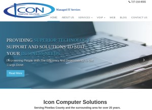 How iconcs.com looks like on a tablet such as an iPad.