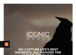 How iconicgroup.com looks like on a tablet such as an iPad.