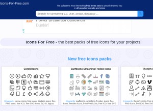 How icons-for-free.com looks like on a tablet such as an iPad.