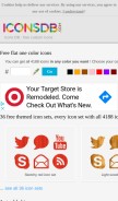 How iconsdb.com looks like on a mobile device such as an iPhone.