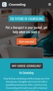 How icounseling.com looks like on a mobile device such as an iPhone.