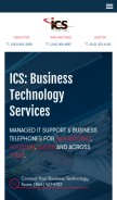 How ics-com.net looks like on a mobile device such as an iPhone.