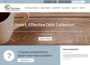 How icsystem.com looks like on a tablet such as an iPad.