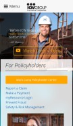 How icwgroup.com looks like on a mobile device such as an iPhone.