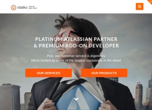 How idalko.net looks like on a tablet such as an iPad.