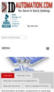 How idautomation.com looks like on a mobile device such as an iPhone.