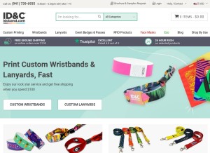 How idcband.com looks like on a tablet such as an iPad.