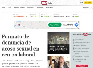 How idconline.mx looks like on a tablet such as an iPad.