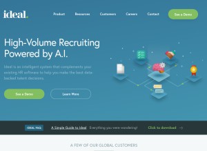 How ideal.com looks like on a tablet such as an iPad.