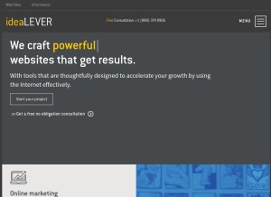 How idealever.com looks like on a tablet such as an iPad.