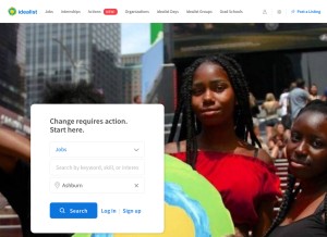 How idealist.org looks like on a tablet such as an iPad.