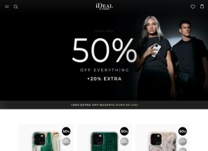 How idealofsweden.com looks like on a tablet such as an iPad.