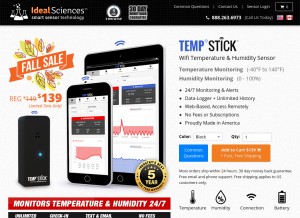 How idealsciences.com looks like on a tablet such as an iPad.