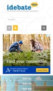 How idebate.org looks like on a mobile device such as an iPhone.