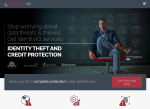 How identityiq.com looks like on a tablet such as an iPad.