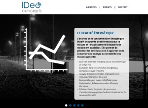 How ideoconcepts.ca looks like on a tablet such as an iPad.