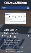How idevaffiliate.com looks like on a mobile device such as an iPhone.