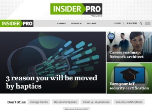 How idginsiderpro.com looks like on a tablet such as an iPad.