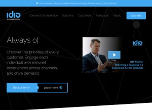 How idio.co looks like on a tablet such as an iPad.