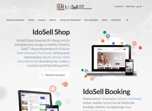 How idosell.com looks like on a tablet such as an iPad.