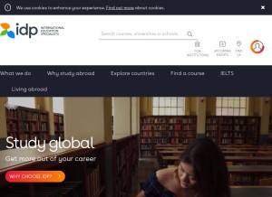 How idp.com looks like on a tablet such as an iPad.