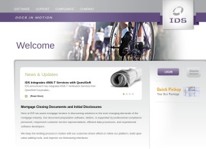 How idsdoc.com looks like on a tablet such as an iPad.