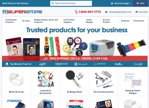 How idsuperstore.com looks like on a tablet such as an iPad.