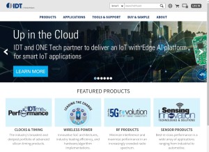 How idt.com looks like on a tablet such as an iPad.