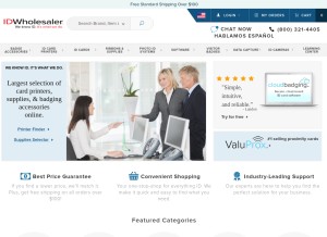 How idwholesaler.com looks like on a tablet such as an iPad.