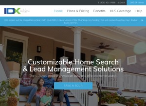 How idxbroker.com looks like on a tablet such as an iPad.