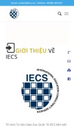 How iecs.vn looks like on a mobile device such as an iPhone.