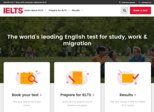 How ieltsessentials.com looks like on a tablet such as an iPad.