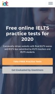How ieltsonlinetests.com looks like on a mobile device such as an iPhone.